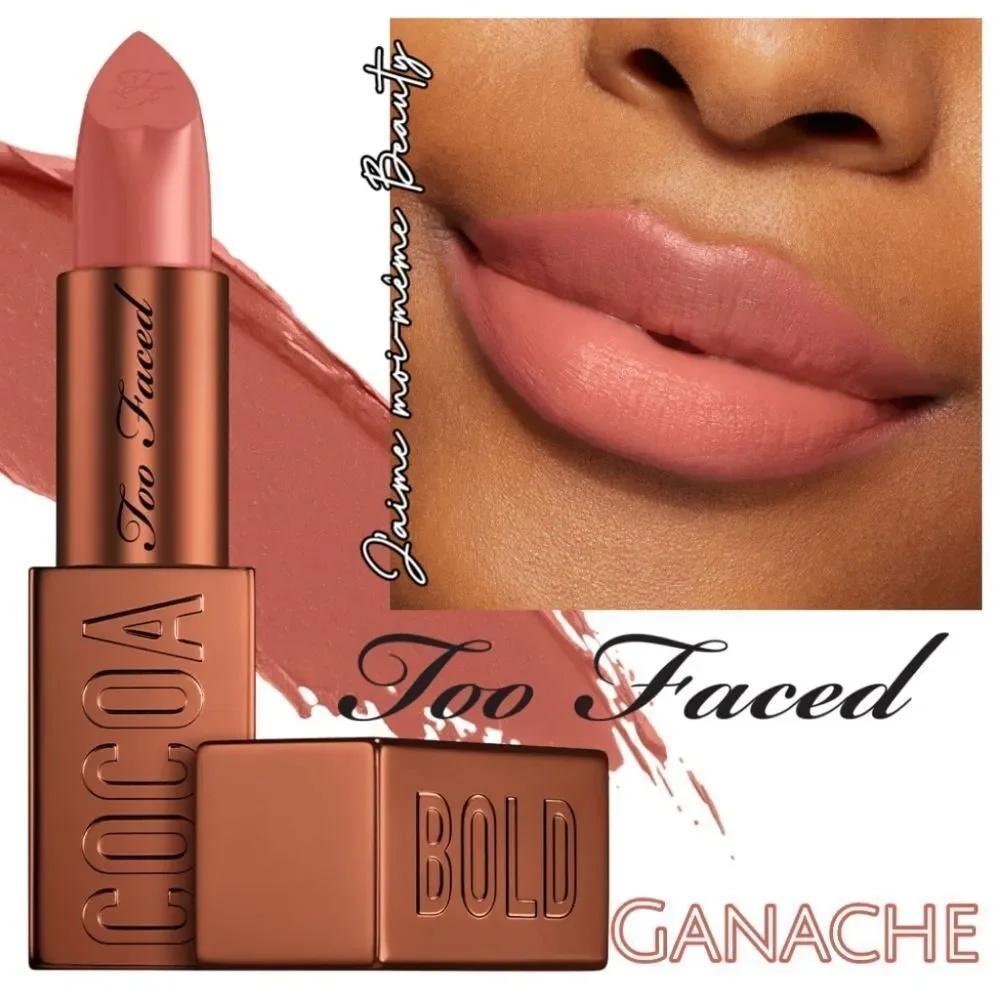 Too Faced Ganache Cocoa Bold Lipstick- Rosy Terracotta Nude
